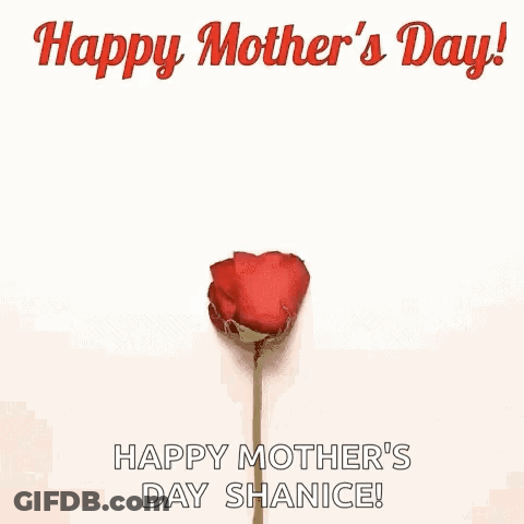 Happy Mother's Day Rose Petal Heart GIF