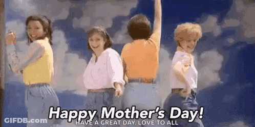 Happy Mother's Day Woman At Table GIF