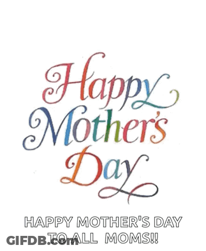 Happy Mothers Day Card With Hearts GIF