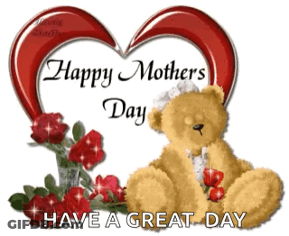 Happy Mothers Day Card With Teddy Bear GIF