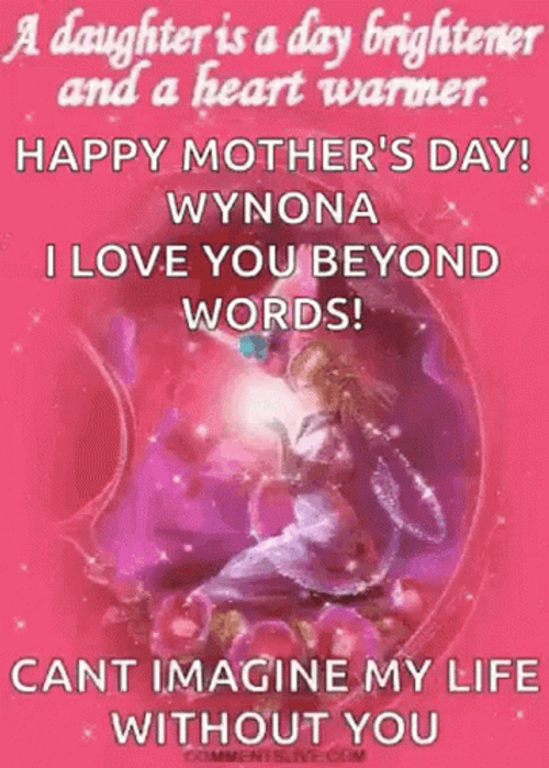 Happy Mothers Day Daughter Angel Greeting GIF