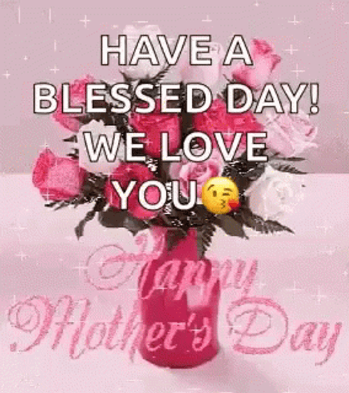Happy Mothers Day Daughter Bouquet Gift GIF