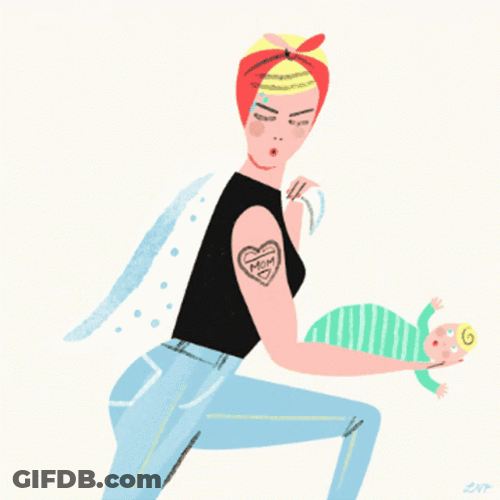 Happy Mothers Day Funny Super Mom GIF