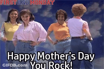 Happy Mothers Day Greeting Card With Dancing Women GIF