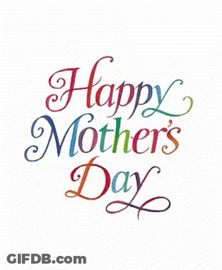 Happy Mothers Day Greeting Card With Hearts GIF