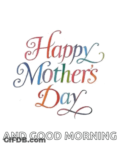 Happy Mothers Day Greeting Card With Hearts GIF