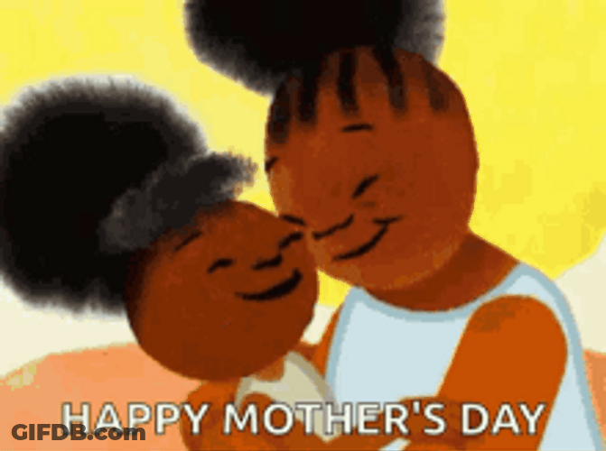 Happy Mothers Day Niece Sweet Moment Cartoons GIF