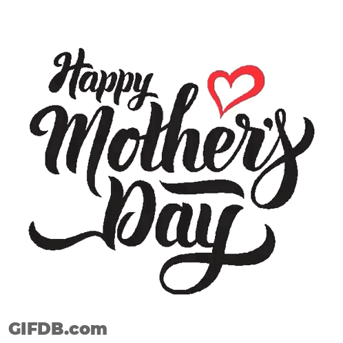 Happy Mothers Day Postcard With Hearts GIF