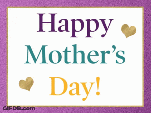 Happy Mothers Day Sign With Hearts GIF