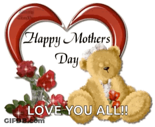 Happy Mothers Day Teddy Bear Card GIF