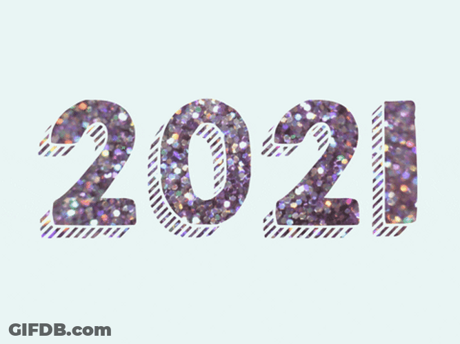 Happy New Year 2021 Animated Text Loop GIF