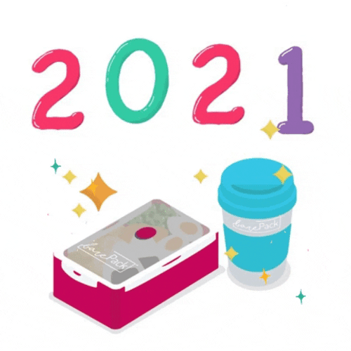 Happy New Year 2021 Celebration Food Pack GIF
