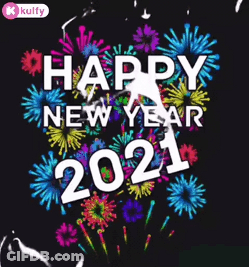 Happy New Year 2021 Text GIF