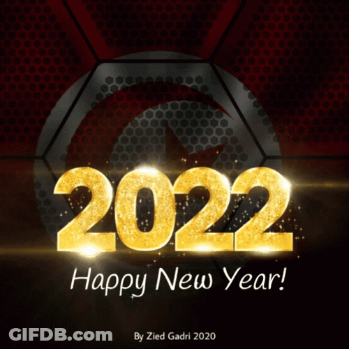 Happy New Year 2022 Arab Text GIF