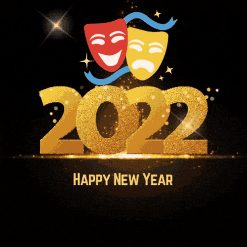 Happy New Year 2022 Confetti Shower GIF