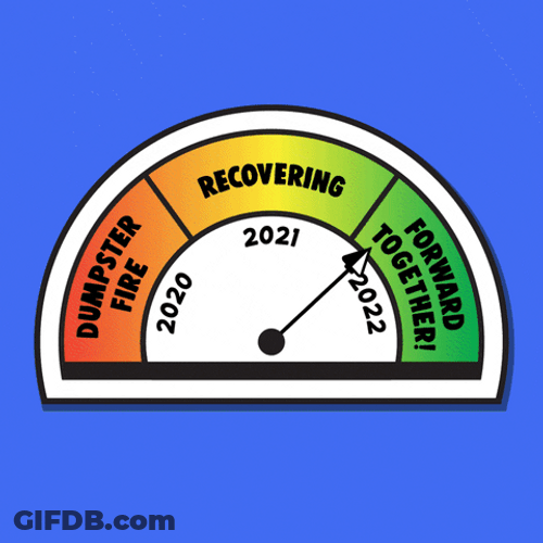 Happy New Year 2022 Countdown Scale GIF