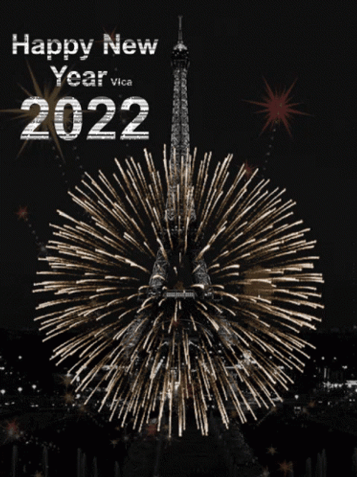 Happy New Year 2022 Eiffel Tower GIF