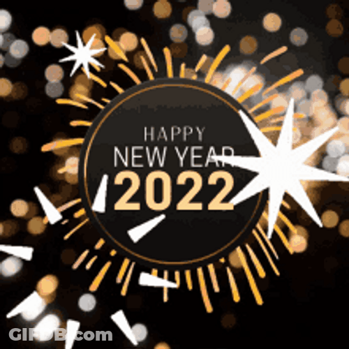 Happy New Year 2022 Glitter GIF