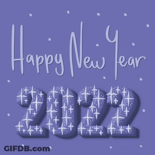 Happy New Year 2022 Purple Theme GIF