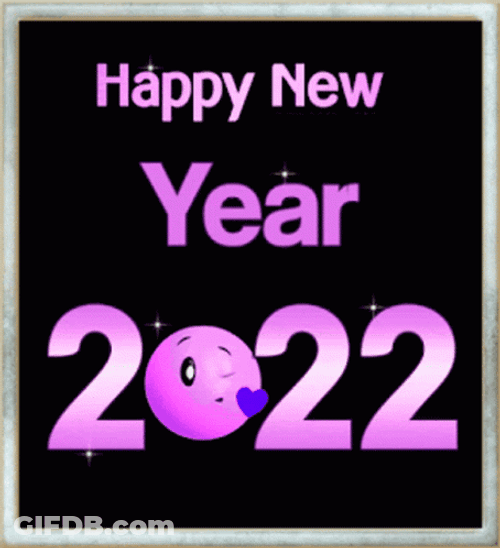 Happy New Year 2022 Smiley GIF