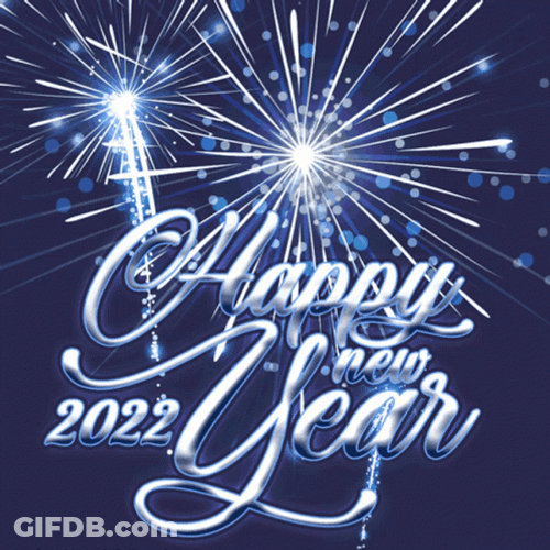 Happy New Year 2022 Sparkling Lights GIF