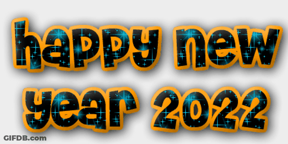 Happy New Year 2022 Sparkling GIF