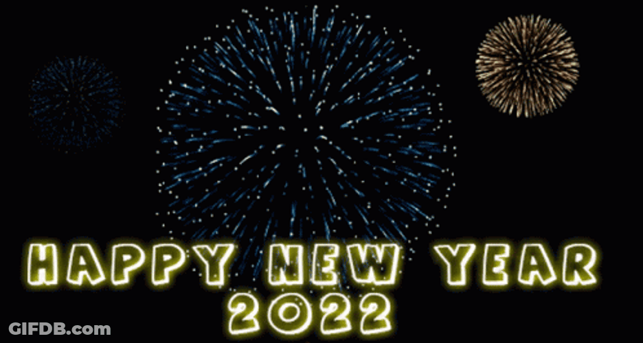 Happy New Year 2022 Text GIF