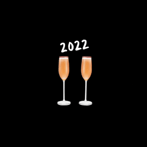 Happy New Year 2022 Tossing Glass GIF