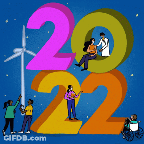 Happy New Year 2022 Visual Animation GIF