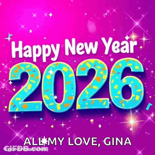 Happy New Year 2026 Gina GIF