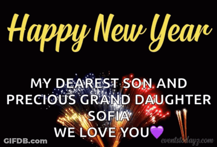 Happy New Year Animated For Son GIF