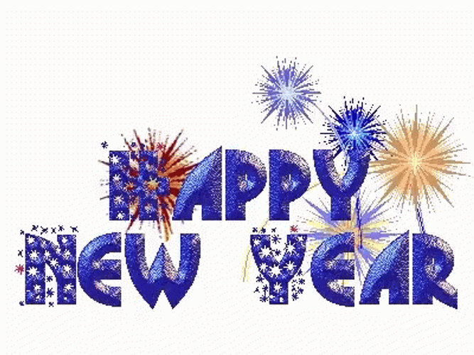 Happy New Year Colorful Greeting GIF