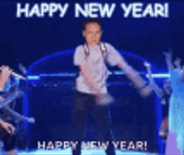 Happy New Year Dancing Guy GIF