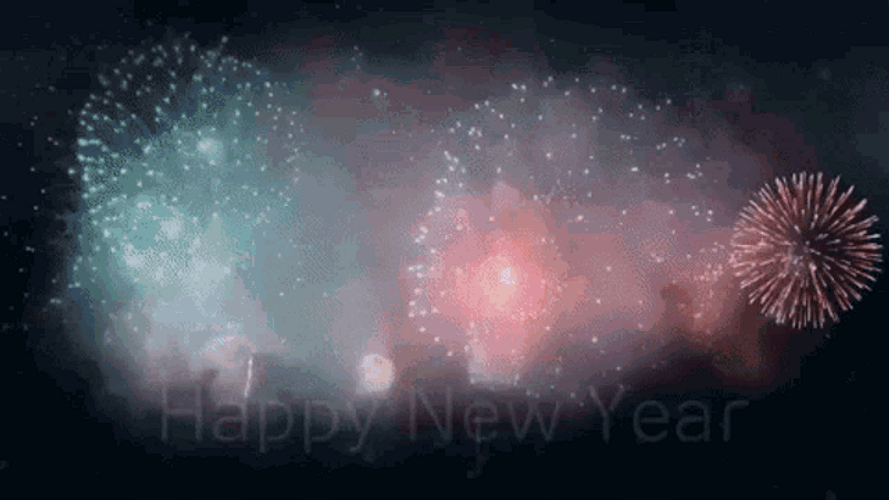 Happy New Year Fireworks GIF