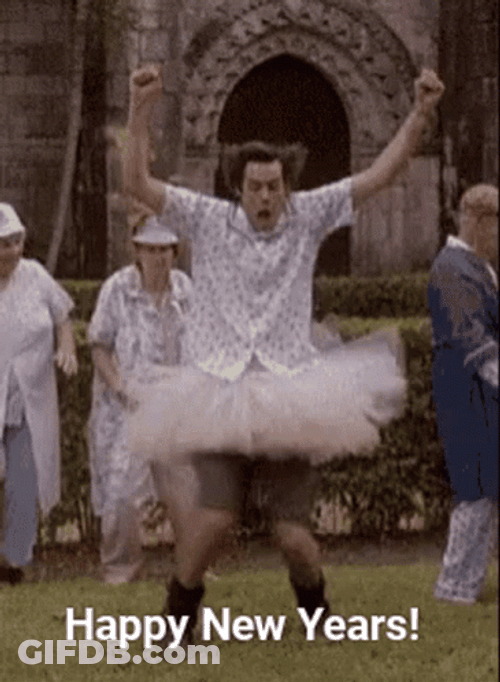 Happy New Year Funny Actor Jim Carrey Dancing GIF