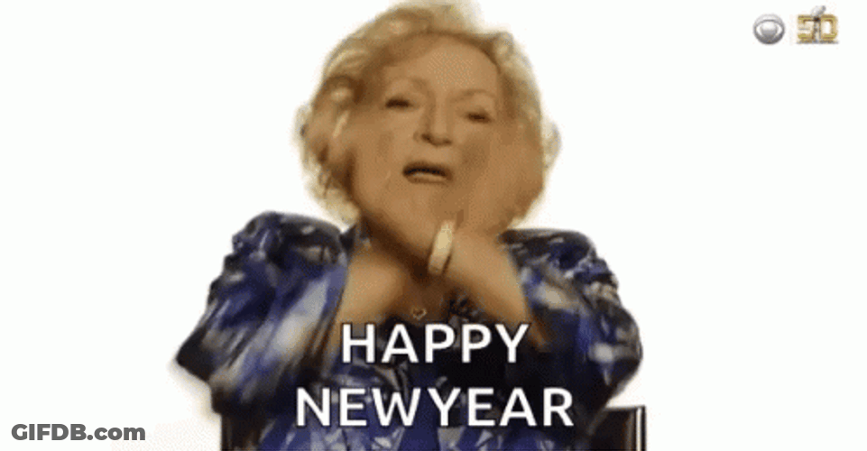 Happy New Year Funny Actress Betty White GIF