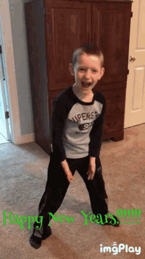 Happy New Year Funny Boy Screaming And Dance GIF