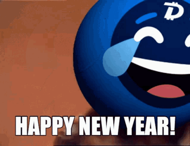 Happy New Year Funny Digibyte Dancing Man Meme GIF