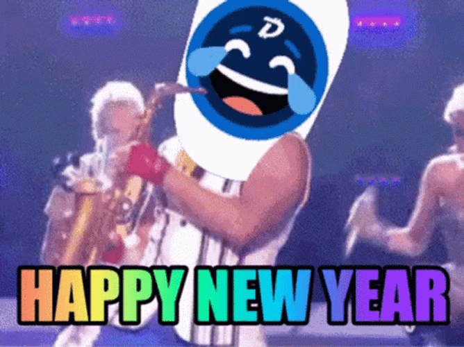 Happy New Year Funny Digibyte Man Concert Meme GIF