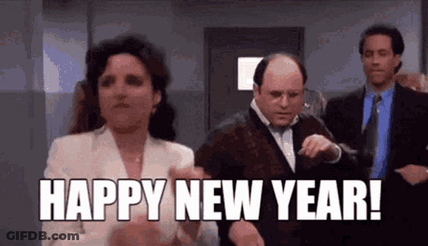 Happy New Year Funny Seinfeld Sitcom Characters GIF