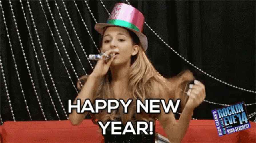 Happy New Year Funny Singer Ariana Grande GIF