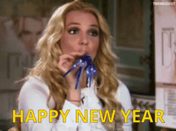 Happy New Year Funny Singer Britney Spears GIF