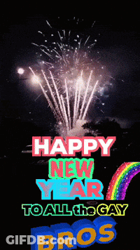 Happy New Year Gay Bros Poster GIF