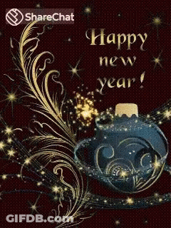 Happy New Year Greeting Card GIF