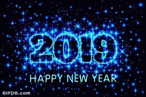 Happy New Year Greeting Card 2019 GIF