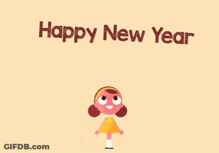 Happy New Year Happy Girl GIF