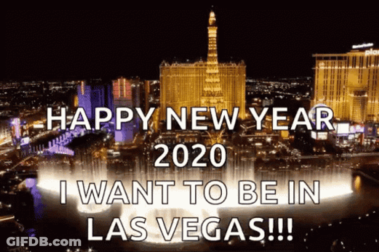 Happy New Year Las Vegas GIF