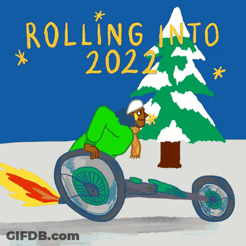 Happy New Year Rolling Into 2022 GIF