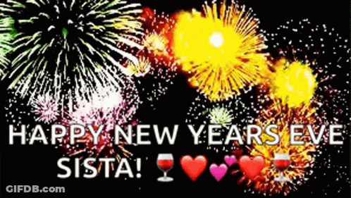 Happy New Year's Eve Fireworks Love You GIF