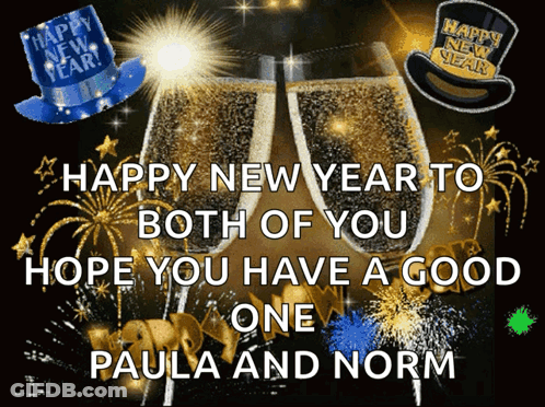 Happy New Year To Both Of You Hope You Have A Good One Paula And Norm GIF